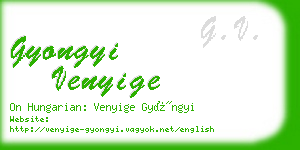 gyongyi venyige business card
